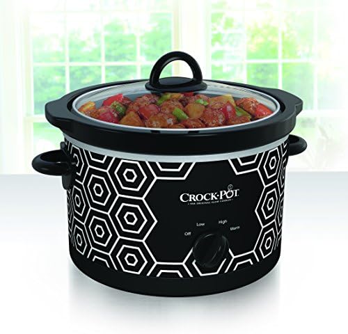 4.5 Quart Portable Slow Cooker – Black & White - Curated Catalog I3