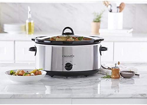 7 Quart Oval Manual Slow Cooker – Stainless Steel - Curated Catalog Y9