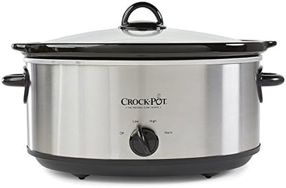 7 Quart Oval Manual Slow Cooker – Stainless Steel - Curated Catalog Y9
