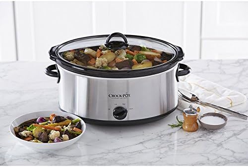 7 Quart Oval Manual Slow Cooker – Stainless Steel - Curated Catalog Y9