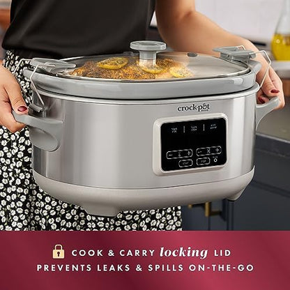 7 Quart Programmable Cook & Carry Slow Cooker - Curated Catalog E6