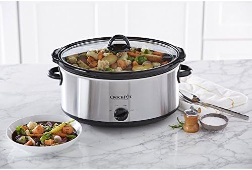 7 Quart Oval Manual Slow Cooker – Stainless Steel - Curated Catalog Y9
