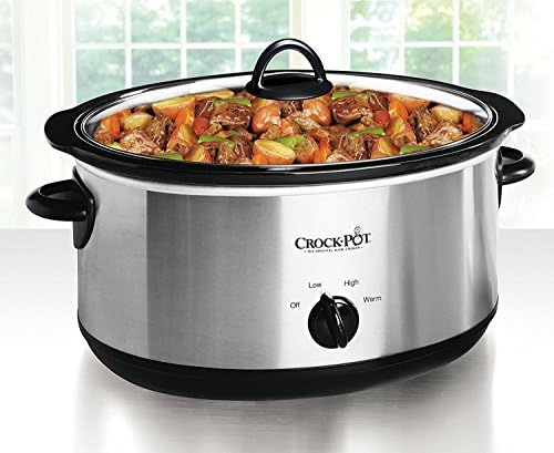 7 Quart Oval Manual Slow Cooker – Stainless Steel - Curated Catalog Y9