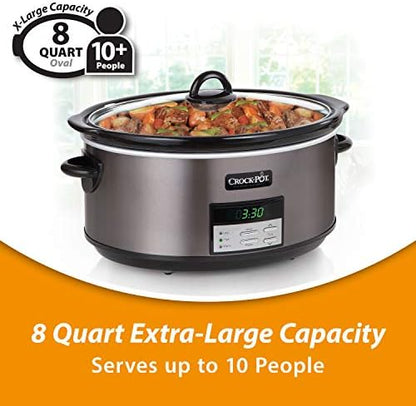 8 Quart Programmable Slow Cooker with Auto Warm - Curated Catalog C0