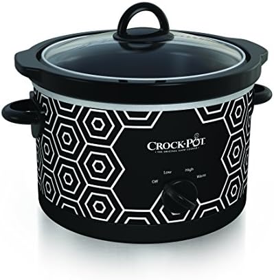 4.5 Quart Portable Slow Cooker – Black & White - Curated Catalog I3