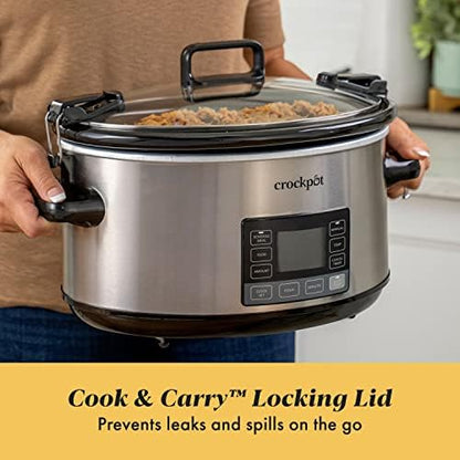 7 Quart Portable Programmable Slow Cooker with Timer - Curated Catalog Y6