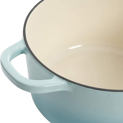3 Quart Enameled Cast Iron Dutch Oven – Aqua - Curated Catalog B7