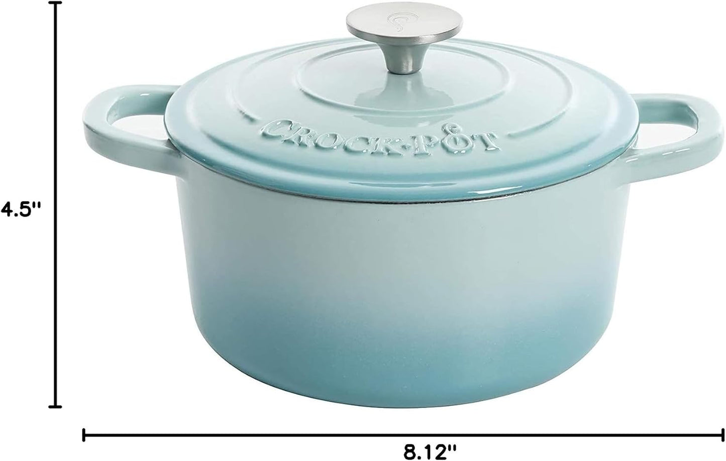 3 Quart Enameled Cast Iron Dutch Oven – Aqua - Curated Catalog B3