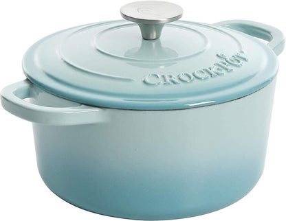 3 Quart Enameled Cast Iron Dutch Oven – Aqua - Curated Catalog B3